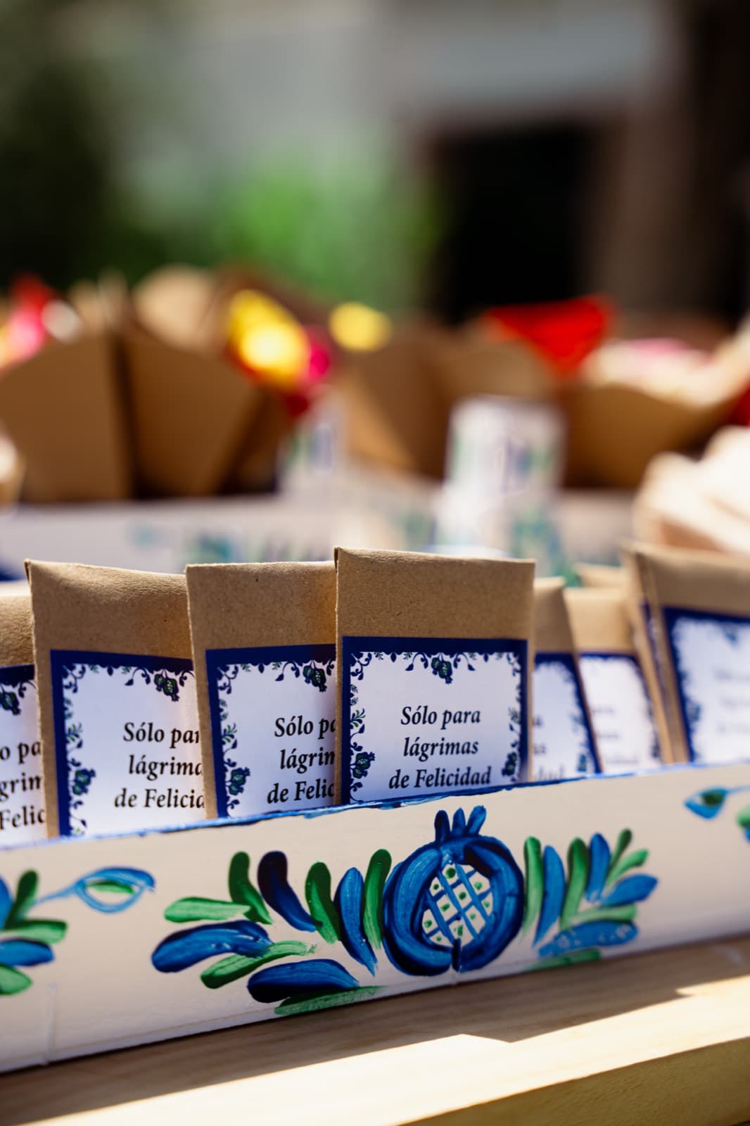Detalle de mesa y presentación en un evento de Natalio Yanguas Catering